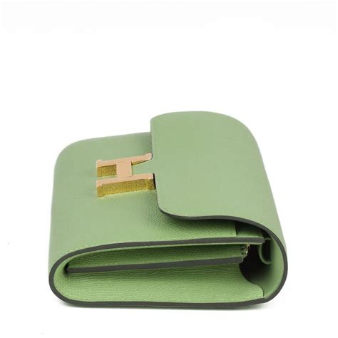 Hermes Constance Wallet To Go Vert Criquet Epsom Marquette 